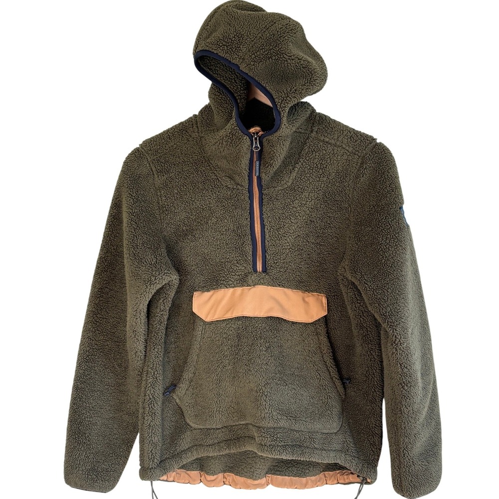 The North Face Campshire Anorak Fleece Olive Green Womens Small Sherpa‎ Hoodie